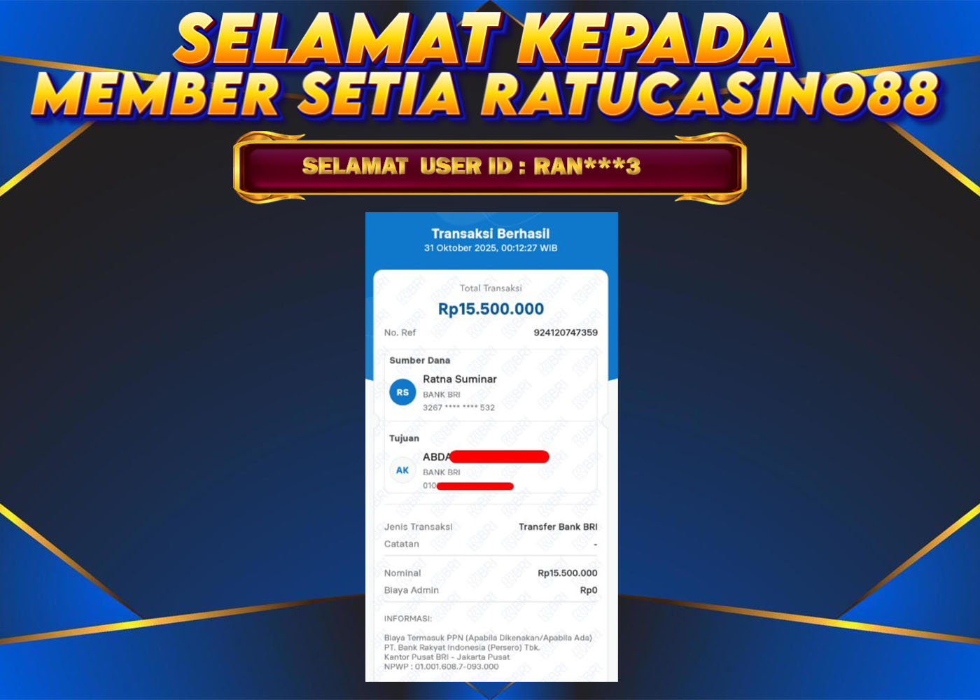 WITHDRAWAL MEMBER 107