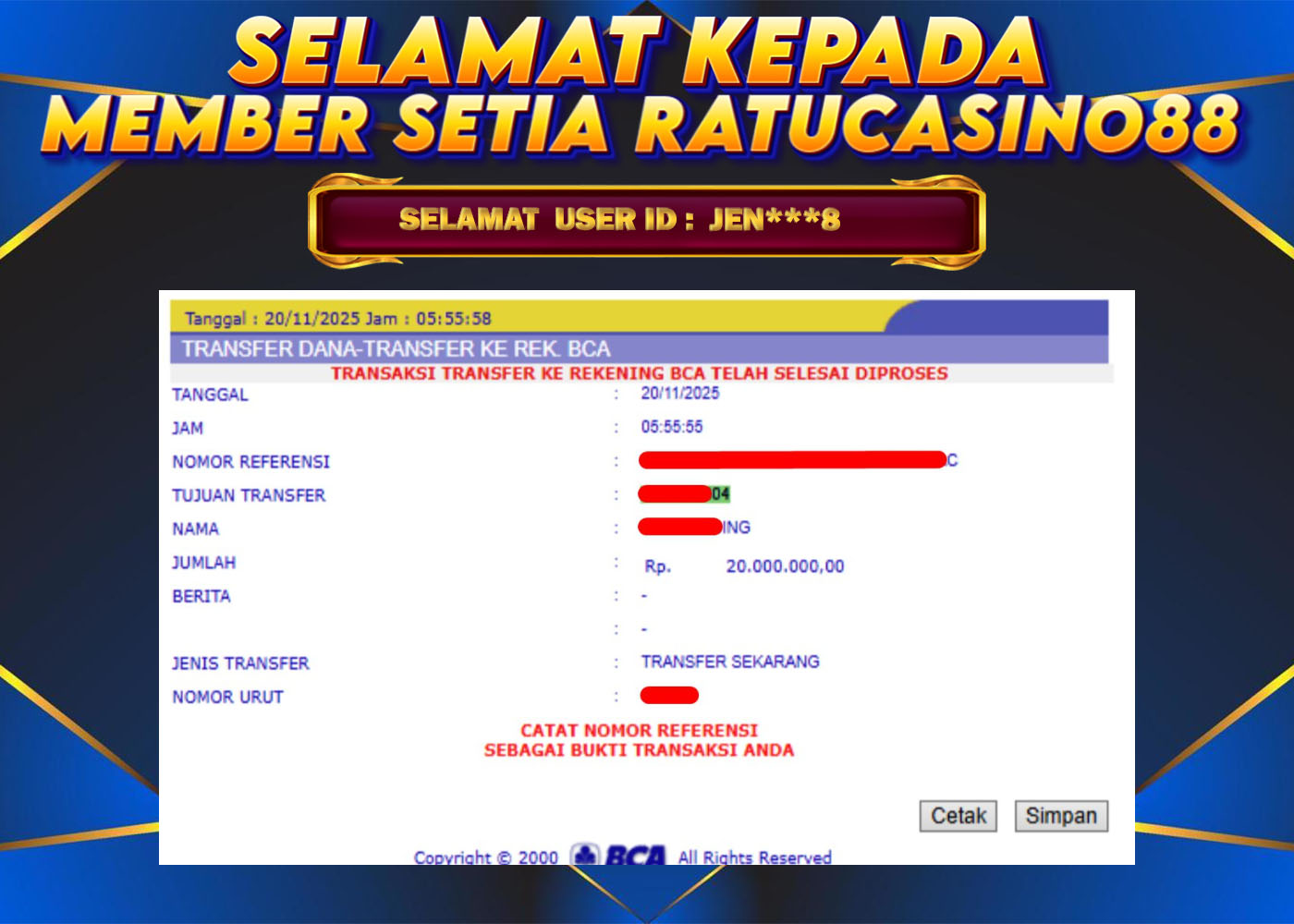 WITHDRAWAL MEMBER 130